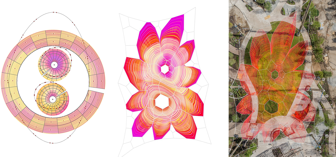 pattern interface I designed for Butterfly Rest Stop 2024, Frisco, TX